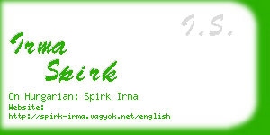 irma spirk business card